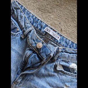 Zara high waist straight leg jeans